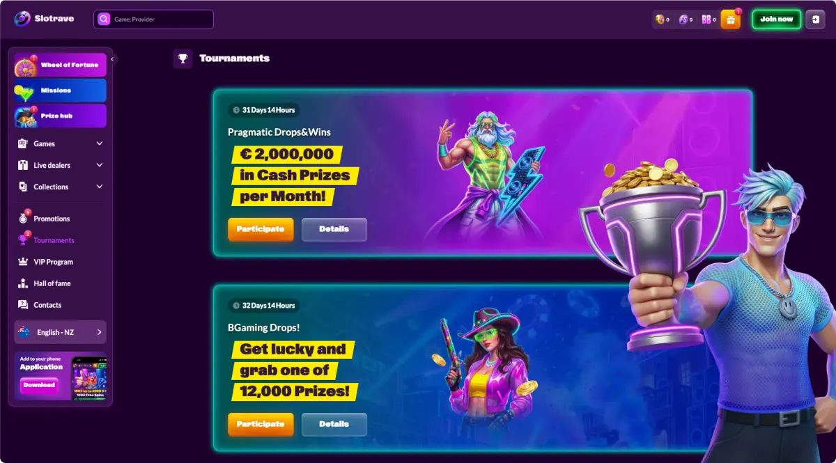 Slotrave website